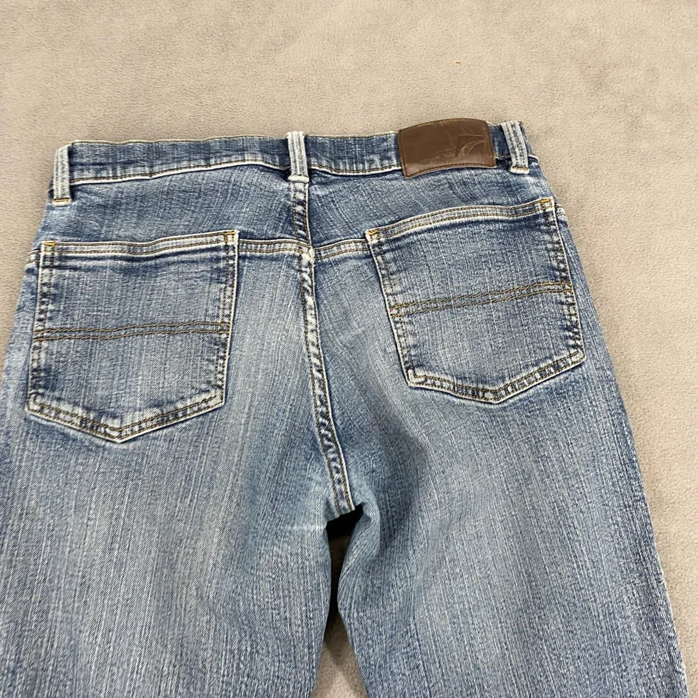 Road Mens Straight Leg Jeans Blue Medium Wash Stretch Denim 30x30